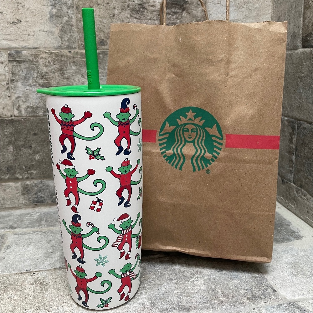 ❤️ STARBUCKS x ROLLER RABBIT LIMITED EDITION 24 oz STAINLESS STEEL TUMBLER NEW
